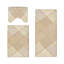 Ensemble de tapis de toilette pour salle de bain 3 pièces Gold 47 po Gold