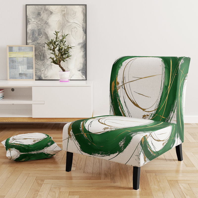 Fauteuil de chambre Gold Glamour, Vert/blanc