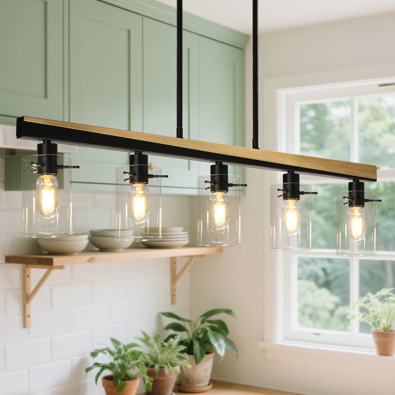 Setser 5-Light Linear Kitchen Island Lighting