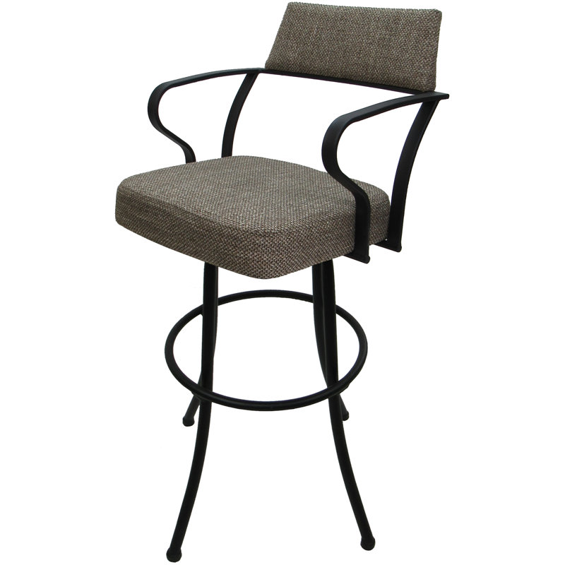 Très grand tabouret pivotant 34 po Gendt, Noir
