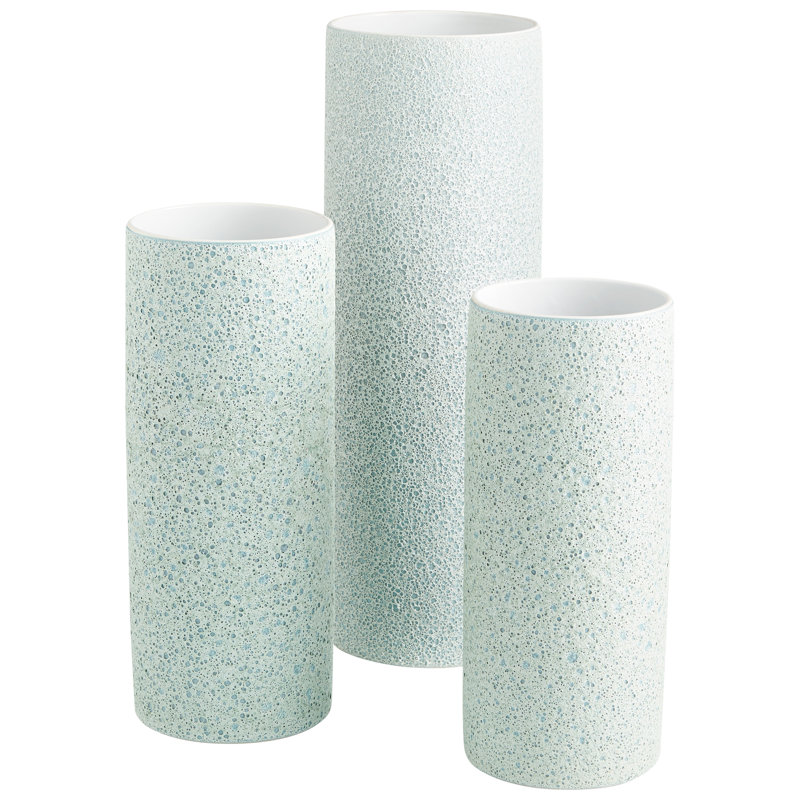 Fiji Ceramic / Porcelain Table Vase, 15.75" H x 6.5" W x 6.5" D