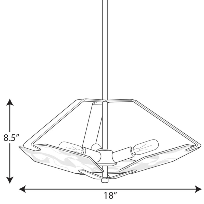 Harbert 3 - Light Dimmable Geometric Chandelier