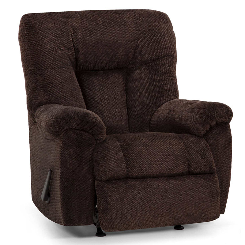 Nia Upholstered Recliner, Chocolate