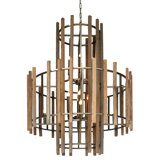 Old Tobacco 12 - Light Candle Style Geometric Chandelier
