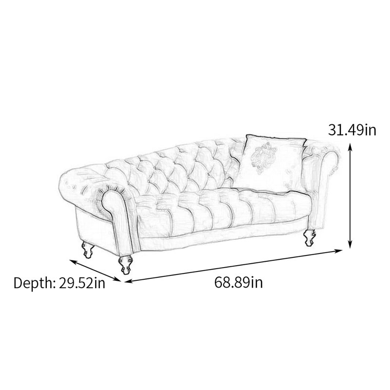 Chaise longue d'intérieur Premium Premium, similicuir, Accoudoir à droite (vu de face)