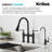 KRAUS Allyn Transitional Bridge Kitchen Faucet with Pull-Down Sprayhead-50465762-93762420