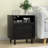 Carmelyn Black nightstand with 2 drawer
