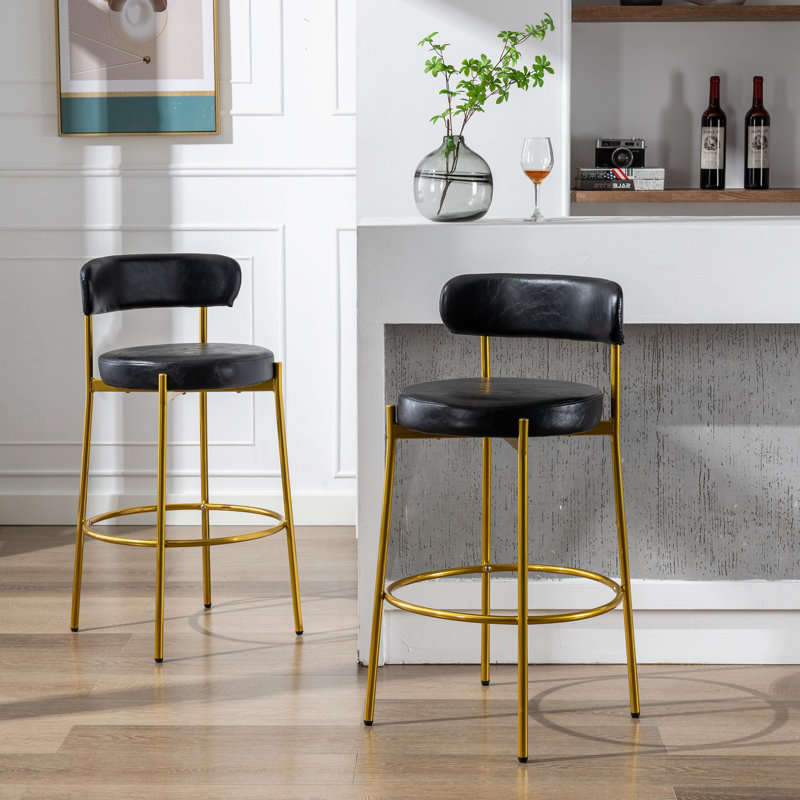 Tabouret de bar 29,1 po Pinuccio, Noir