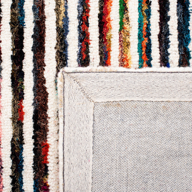 Multicolor Hand-Tufted Wool and Synthetic 4' x 6' Area Rug