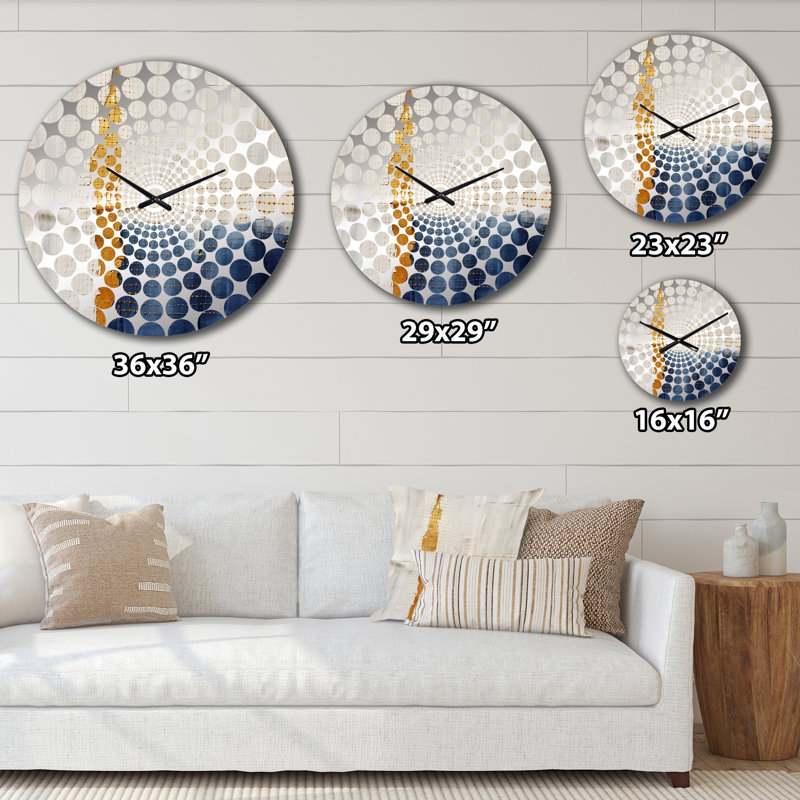 Magnola - Horloge murale peinture abstraite, Petit