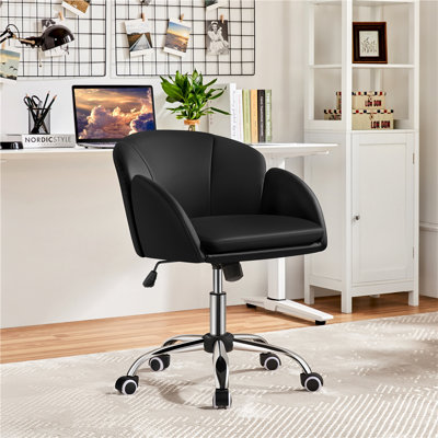 Desk Chair With Petal-shaped Backrest