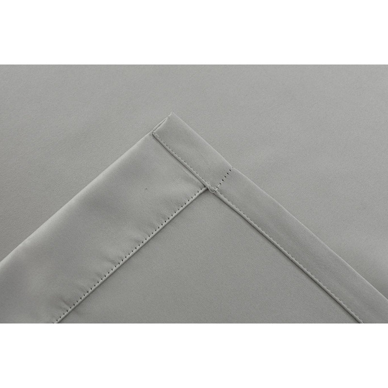 Rideau simple obscurcissant avec œillets Grommet, Gris, L 52 po x L 63 po