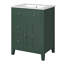 Meuble-lavabo 24 po avec lavabo en céramique 24 po, 2 tiroirs et 1 porte-388937217