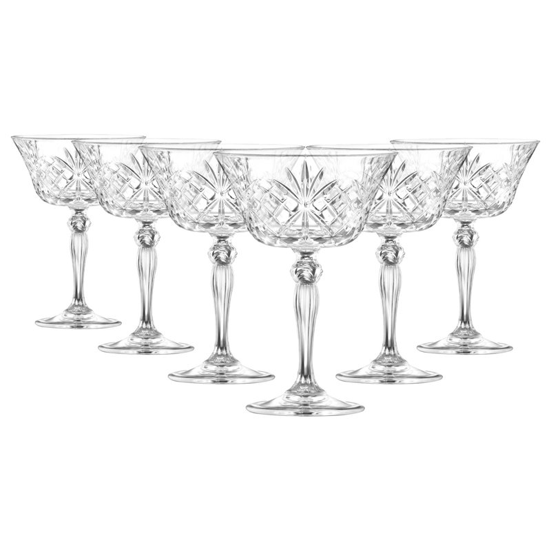 RCR Crystal Melodia Glass Champagne Saucers - 260ml