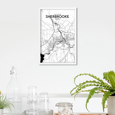 Sherbrooke, carte de la ville, impression