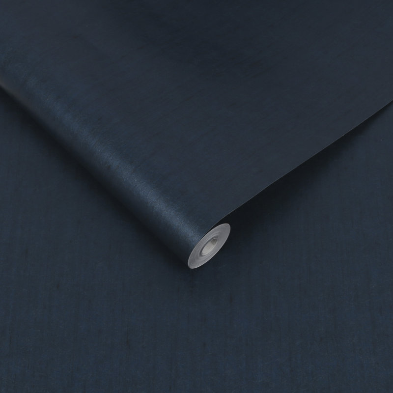 Metallic Wallpaper Roll, French Navy