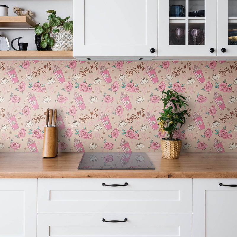 Aleta 30cm x 30cm PVC Mosaic Tile in Pink