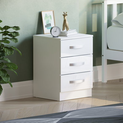 Arkadij 3 Drawer Fronts Bedside Table