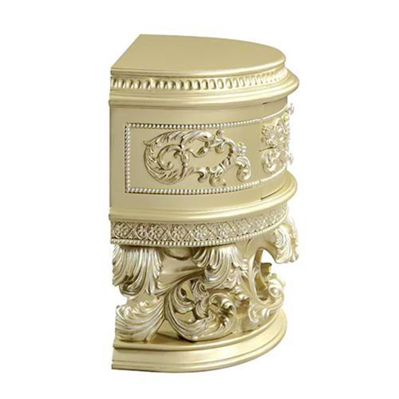 2 - Drawer Nightstand in Champagne Silver