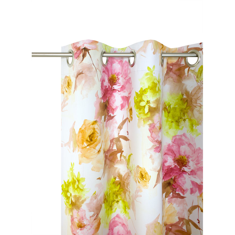 Bartling Room Darkening Curtain Single Panel, 145cm Width x 220cm Drop, Pink