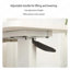 Overbed Bedside Desk - Mobile Rolling Laptop Stand, Adjustable Height - White