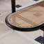 Table basse ovale en bois massif avec tablette en rotin Arzate-1345146489