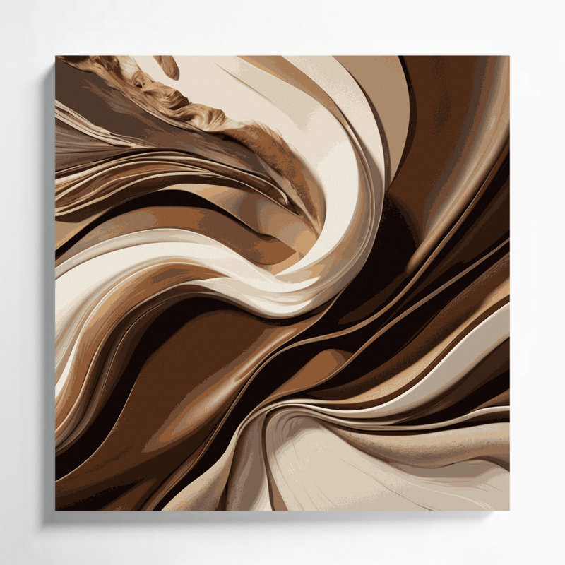 Art mural sur toile Lyrical Abstraction 26, H 8 po x l 8 po