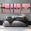 «Pink Beach» par Dennis Frates, art mural en verre acrylique, ensemble de 3 pièces, 72 po x 24 po-101614490