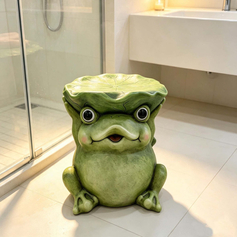 Statue de grenouille mignonne pour jardin, décoration extérieure pour la maison, la pelouse, la terrasse ou l'allée.