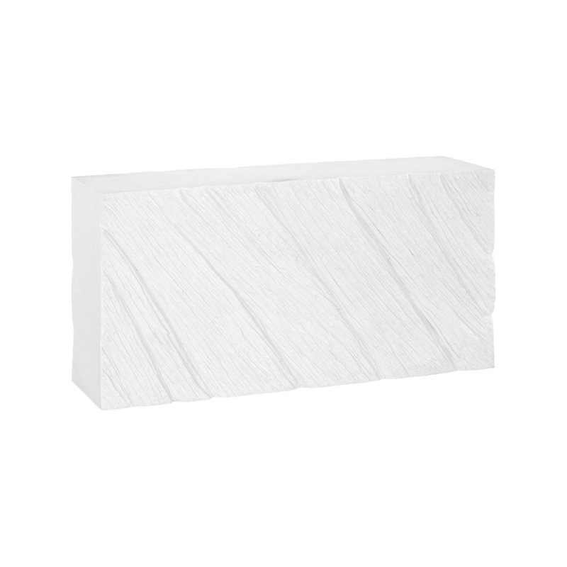 Shear Console Table, Rectangle, White Stone