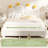 Cactus-Shaped Teddy Fleece Bed - Pom-Pom Headboard, Sturdy & Noise-Free, Easy Assembly-519657620-519657624