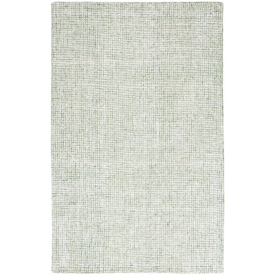 Rowe Ivory Green Hand-Tufted Abstract Rug