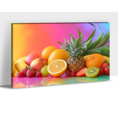 Grand fruit coloré, toile, art mural, décor de cuisine, affiche vibrante, impression d'art culinaire pour la cuisine, salle à manger, décorations murales, 12 x 16 à 36 x 48 pouces