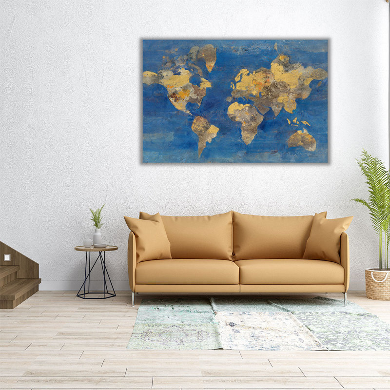 Golden World - reproduction d'art sur toile, H 32 po x l 48 po
