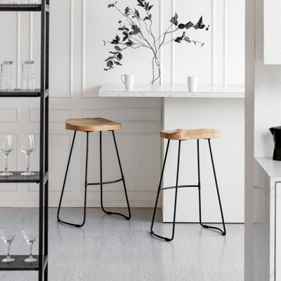 Racette Solid Wood Bar Stool