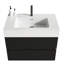 Meuble-lavabo mural moderne de 30 pi avec lavabo en quartz et tiroirs à fermeture en douceur, lavabo une pièce, panneaux de qualité E1, 20% plus de rangement, montage facile, assemblage double, côté grain de bois blanc brillant