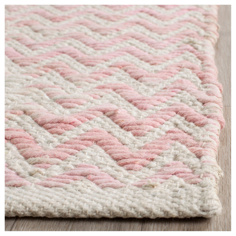 Burke Hand Woven Cotton Striped Rug, Rectangle 4' x 6'
