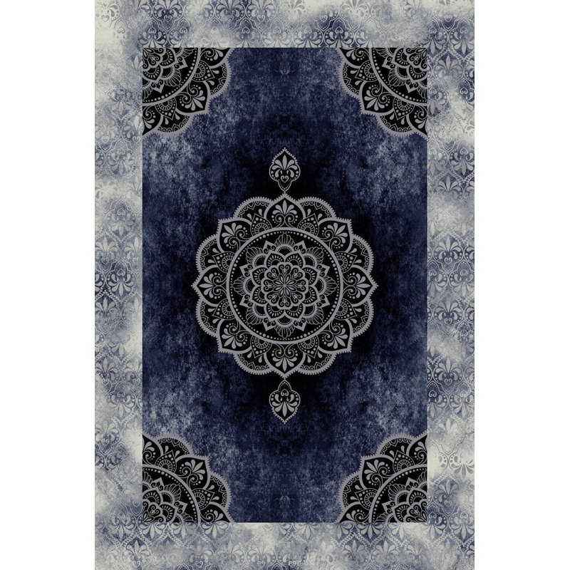 Tapis tissé de qualité supérieure, 5,9 x 9,2 pi, 100% polyester, 650 g / m² | Antibactérien, antidérapant en PVC sous le dessous, hauteur de poils de 0,3 po | Lavable à la machine, impression numérique 3D | Parfait pour le salon, la chambre à coucher et le bureau