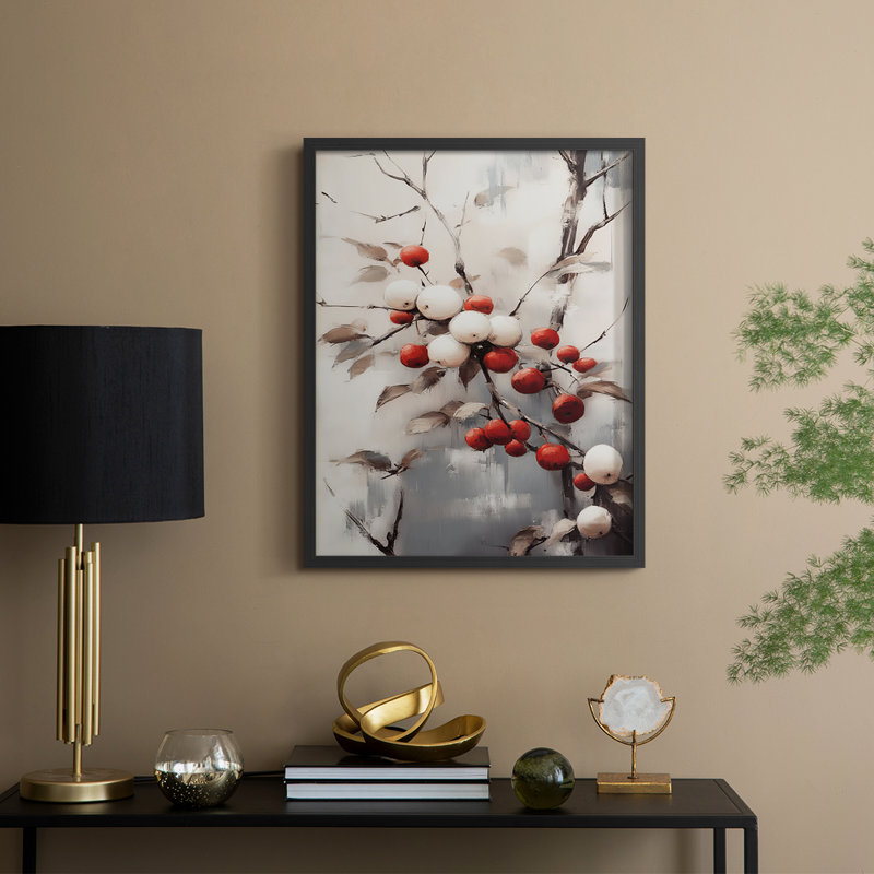 Art des Fêtes de Noël - série 2 - CXCIV, reproduction encadrée - bois massif, Noir, noir, noir, noir, H 15 po x l 12 po
