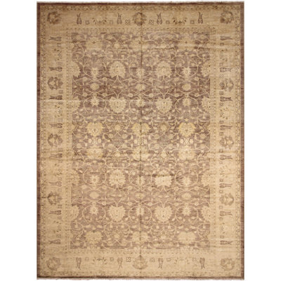 Kellyanna One-of-a-Kind 12'2'' x 17'9'' 1990s Area Rug in Brown/Tan by Arshs Fine Rugs