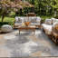 Tapis d'intérieur et d'extérieur à motif floral beige / gris / brun Hernandez-888111891