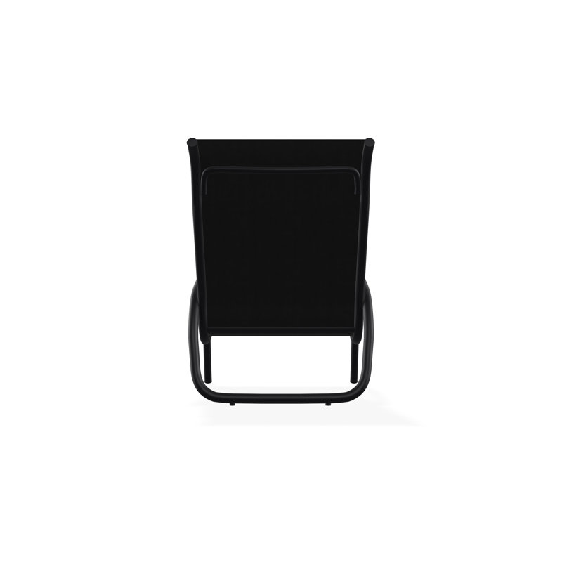 Chaise longue de jardin empilable en aluminium Gardenella, Noir, Noir