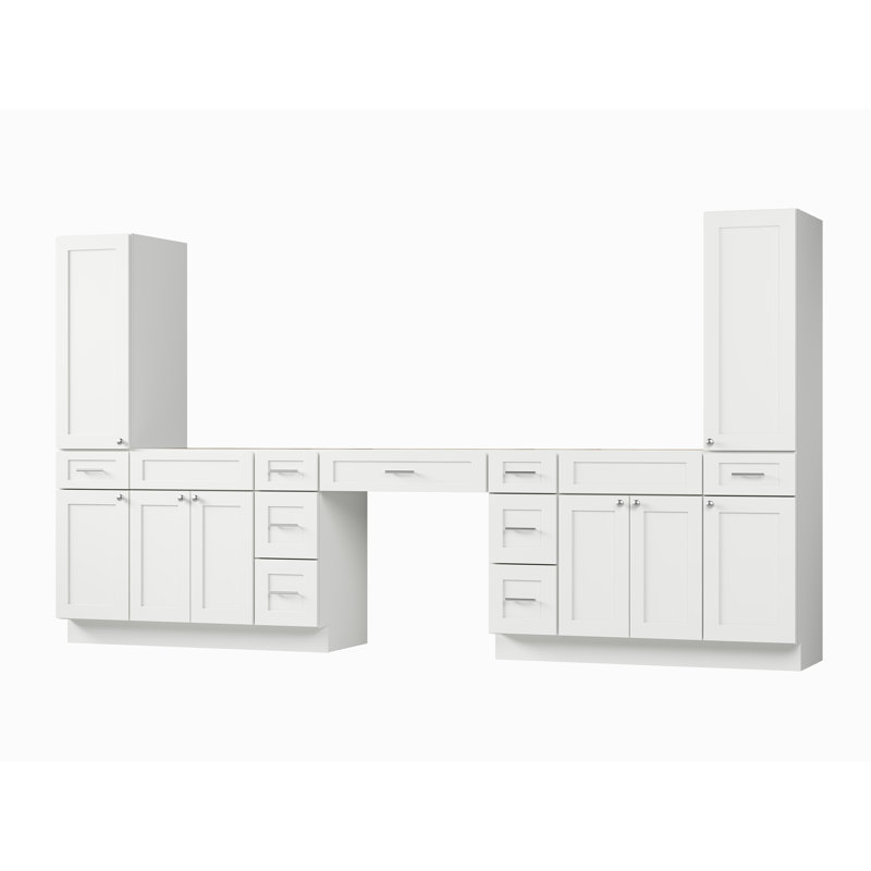 Meuble-lavabo double Disar, Blanc