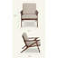 Chaise d'appoint Mid-Century moderne en tissu gris