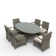 Oval 6 - Person 70.87" Long Dining Set with Cushions