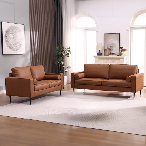 Ebern Designs Reisterstown 2 - Piece Faux Leather Living Room Set | Wayfair
