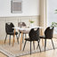 Dining Chairs - Contemporary Dining Chair - Comfortable Velvet Dining Chair - Metal Legs-892459984-877655163