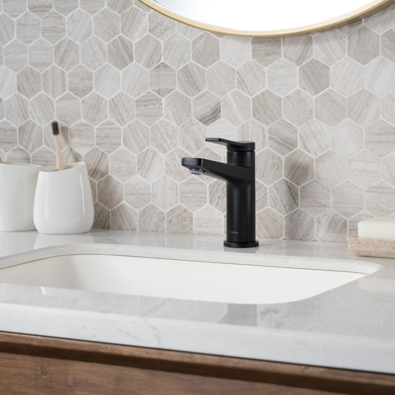 Robinet de lavabo vasque avec bonde Indy, Noir mat