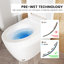 Toilette intelligente allongée avec réservoir chauffant, chasse automatique et veilleuse PineLn
