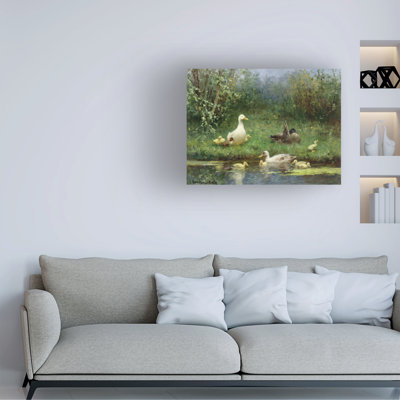 «David Adolph Constant Artz Ducks On A Riverbank», art sur toile